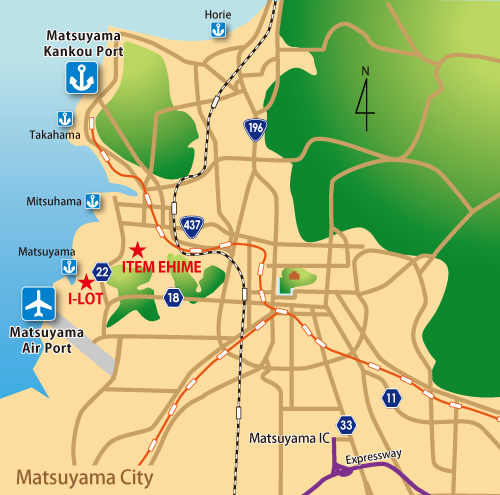 Map of Matsuyama