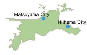 place of Matsuyam City & Niihama City