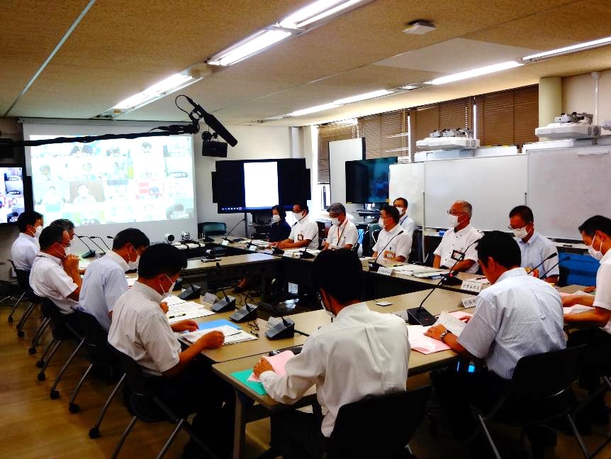 8月5日（水曜日）愛媛県・市町連携推進本部会議（テレビ会議）（県庁）の画像