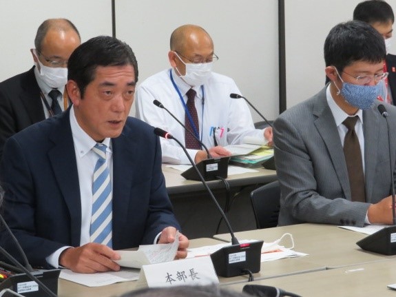 11月20日（金曜日）愛媛県・20市町合同新型コロナウイルス感染症対策本部会議（テレビ会議）（県庁）の画像