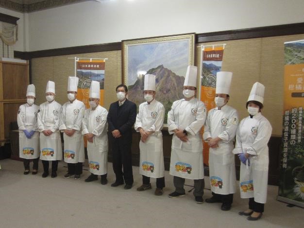 1月19日（火曜日）全日本司厨士協会四国地方愛媛県本部の訪問（県産柑橘を使用したメニューに関する報告）（県庁）の画像