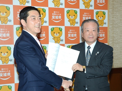 3月11日（月曜日）JAグループ愛媛との包括的連携と協力に関する基本協定書調印式（県庁）の画像