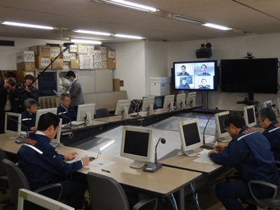 3月16日（土曜日）四国4県連携図上訓練テレビ会議（県庁）の画像