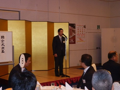 11月15日（金曜日）全日本シニアバドミントン選手権大会開会式（松山市内）