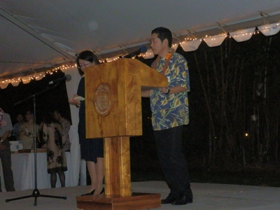 11月23日（土曜日）（現地11月22日）愛媛県ハワイ州姉妹提携10周年記念式典（ハワイ）