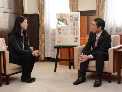 1月23日（金曜日）愛顔感動ものがたりイベントゲストの女優 紺野美沙子氏の訪問（県庁）の画像