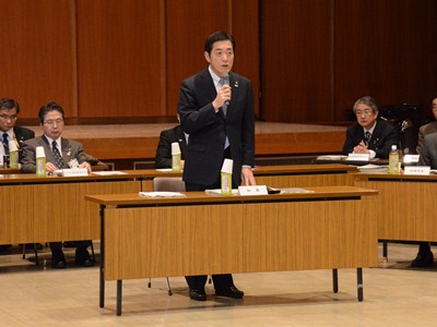 2月17日（火曜日）愛媛県・市町連携推進本部、えひめトップミーティング合同会議（県庁）の画像