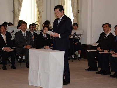 3月27日（金曜日）愛媛県教職員選賞式（県庁）の画像