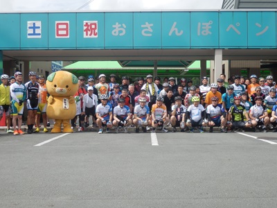 7月11日（土曜日）県内経済人、南予の市町村長らとの松野・四万十サイクリング（松野町）
