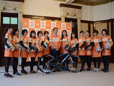 10月5日（月曜日）自転車新文化キャッチコピー、女性サイクルユニットの結成等に関する記者発表（県庁）の画像