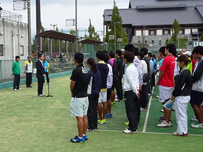 10月23日（日曜日）愛媛県ソフトテニス連盟秋季選手権大会開会式（松山市内）の画像