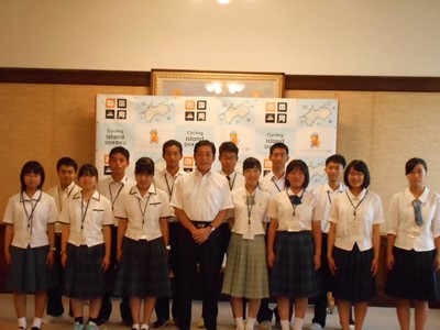 7月13日（木曜日）日本の次世代リーダー養成塾参加の県内高校生らの訪問（県庁）の画像