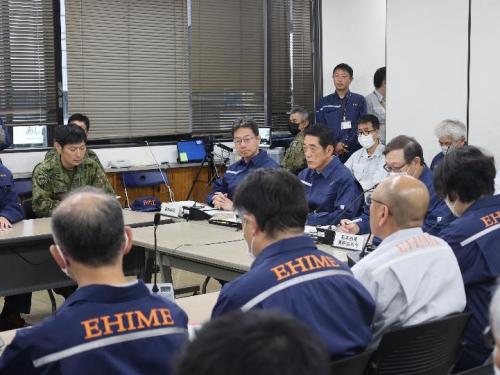 11月3日（金曜日）林野火災に伴う愛媛県災害対策本部会議（県庁）