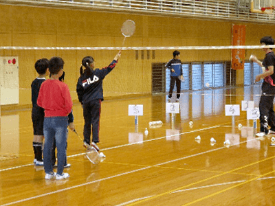 バドミントン教室の様子1