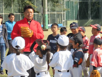 軟式野球教室の様子2