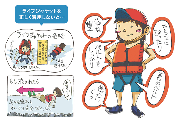 ライフジャケットを正しく着て命を守りましょう