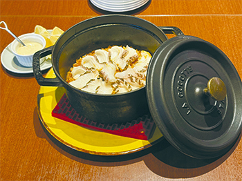 炙り真鯛のSTAUBパエリア