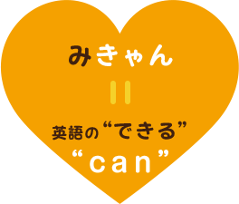 みきゃん=英語の“できる”“can”