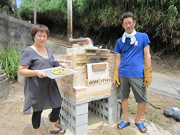 Make a pizza lunch at Funakoshi, Gogoshima's belly button (Gogoshima Island)