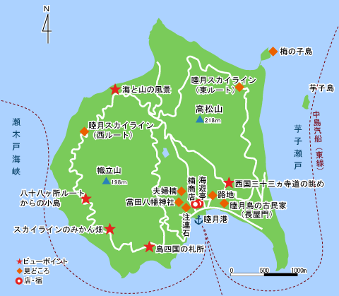 睦月島の位置