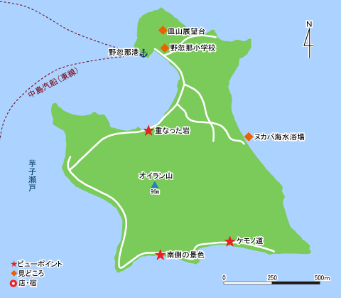 野忽那島の位置