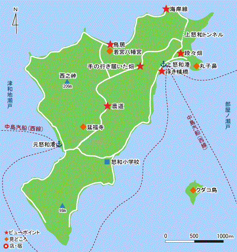 怒和島の位置