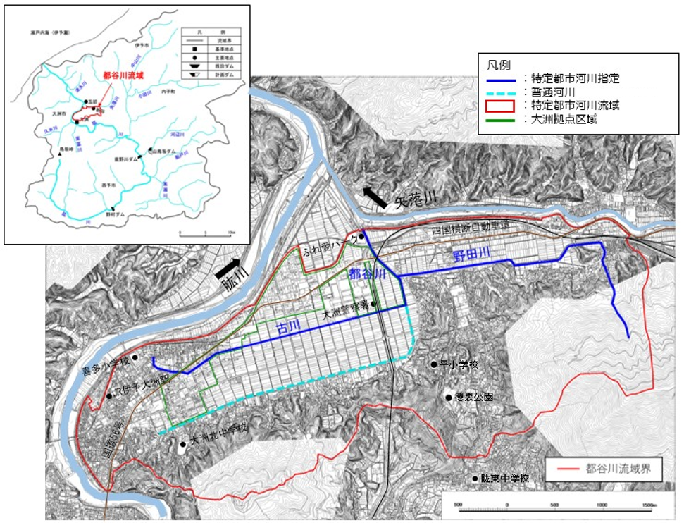 都谷川流域図の画像