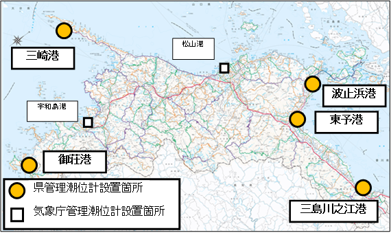 潮位観測情報を提供する港