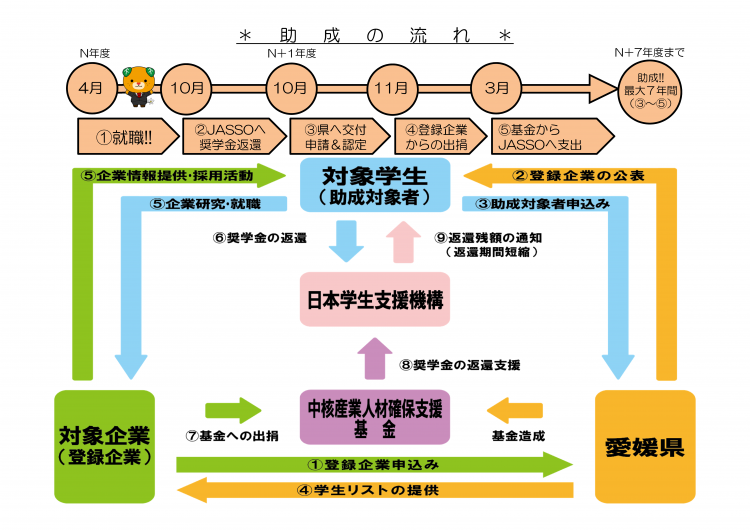 支援の時期・手続き等についての画像