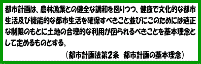 都市計画法第2条都市計画の基本理念