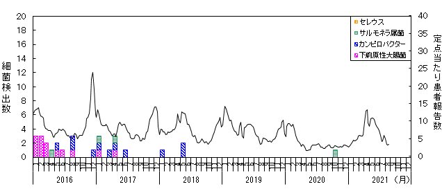 最近月別検出数の推移