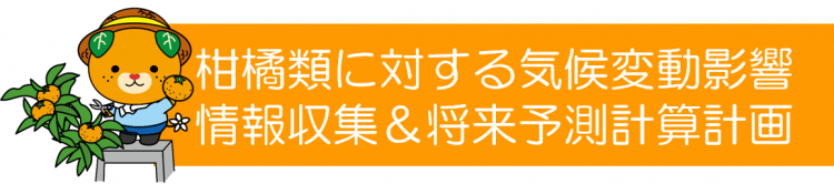 柑橘類に対する気候変動影響 情報収集&将来予測計算計画の画像