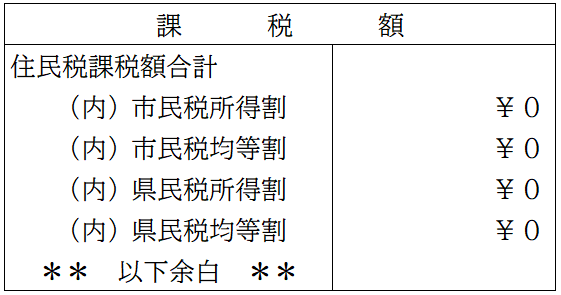 証明書住民税非課税