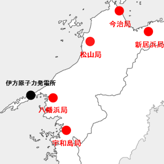 固定型モニタリングポストの位置