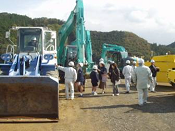 ​建設機械への乗車体験の画像