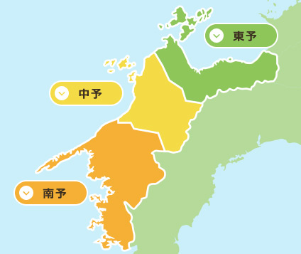 愛媛県の地図