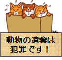 動物の遺棄は犯罪です