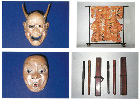 能面、能衣装、狂言面、葛帯などの画像1