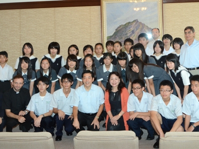 7月18日（水曜日）台湾道明中学高等学校生徒らの訪問（県庁）の画像