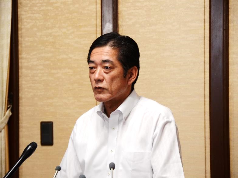 10月3日（木曜日）グループ補助金の進捗状況に関する臨時記者発表（県庁）の画像