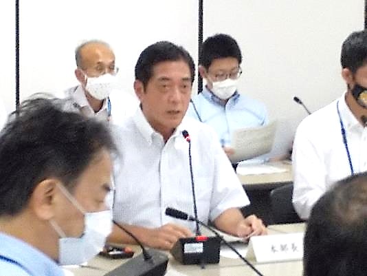 7月31日（金曜日）愛媛県・20市町合同新型コロナウイルス感染症対策本部会議（テレビ会議）（県庁）の画像