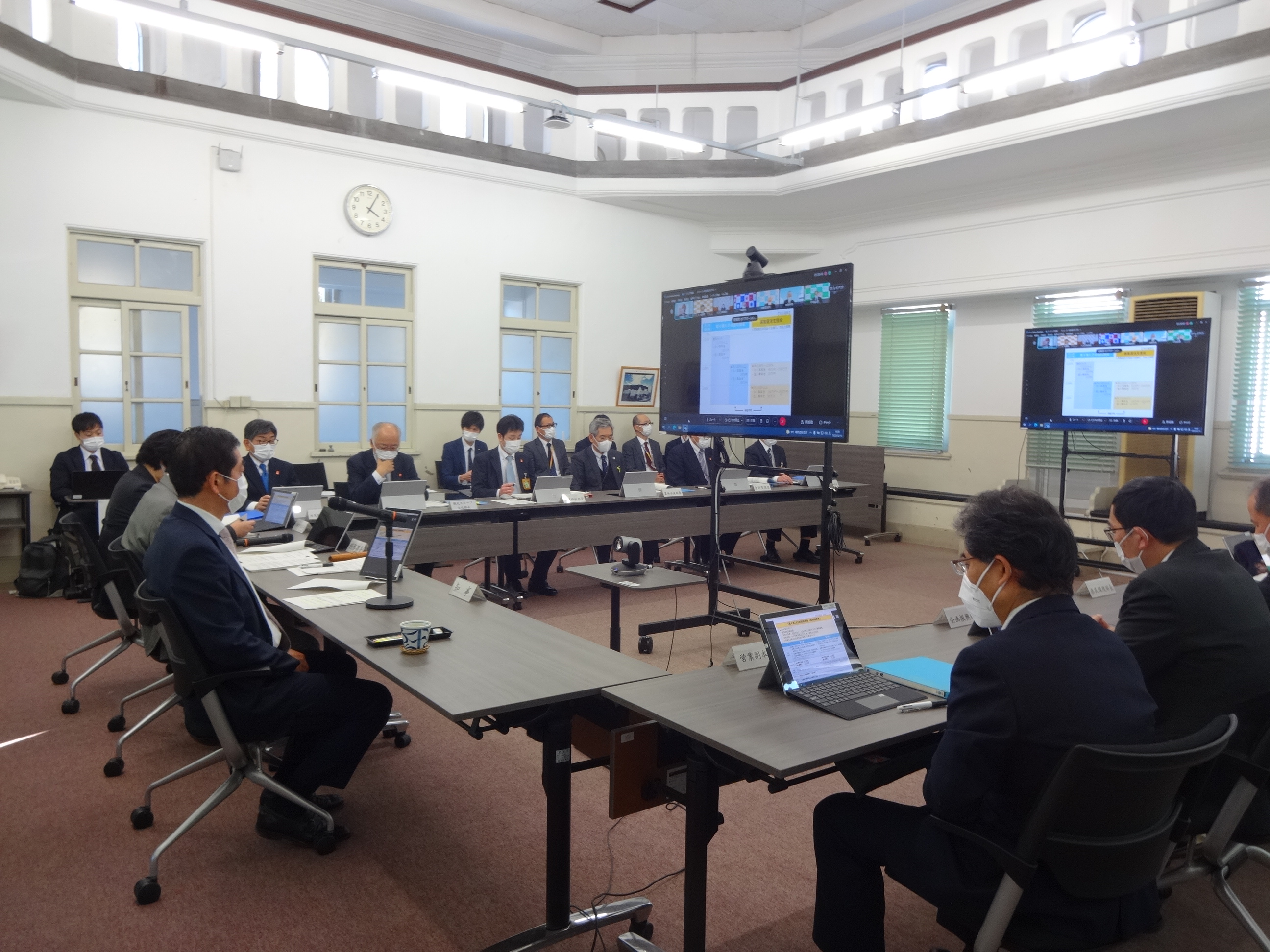 2月16日（水曜日）愛媛県・市町連携推進本部会議（ウェブ会議）（県庁）の画像