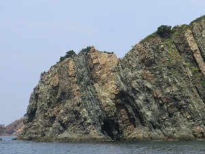 地層が重なるポイント