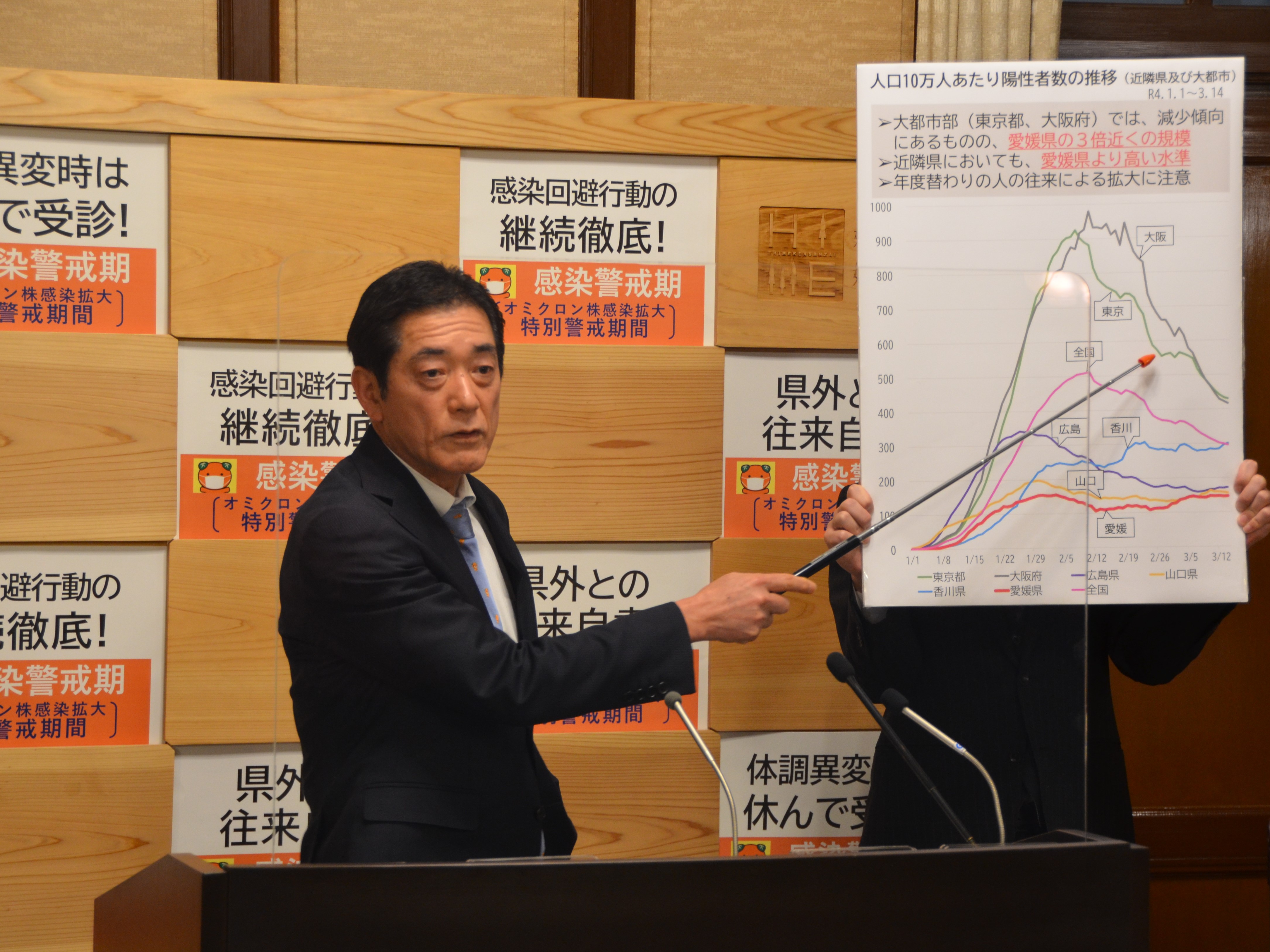 3月17日（木曜日）新型コロナウイルス感染症に関する臨時記者会見（県庁）の画像
