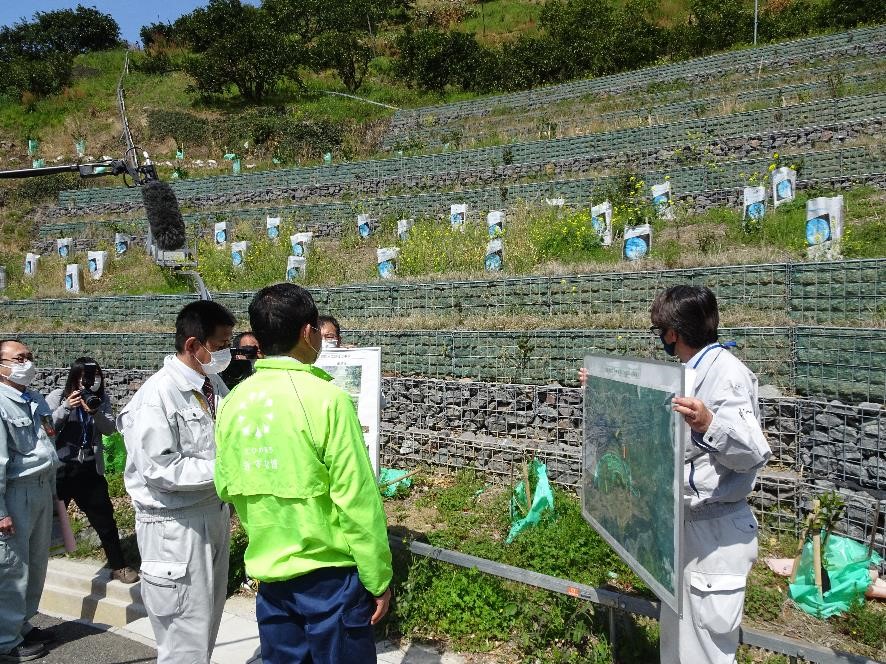 4月7日（木曜日）平成30年7月豪雨災害に係る復興現場視察(宇和島市吉田町法花津)の画像