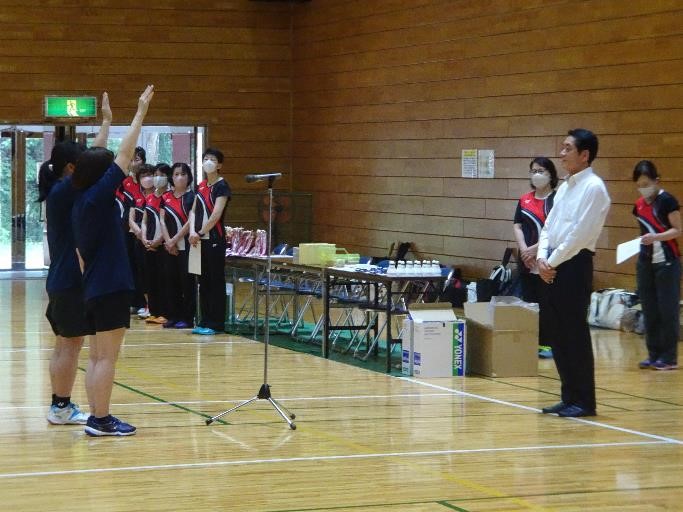 6月17日（土曜日）マドンナオープンレディースバドミントン大会開会式（砥部町）の画像