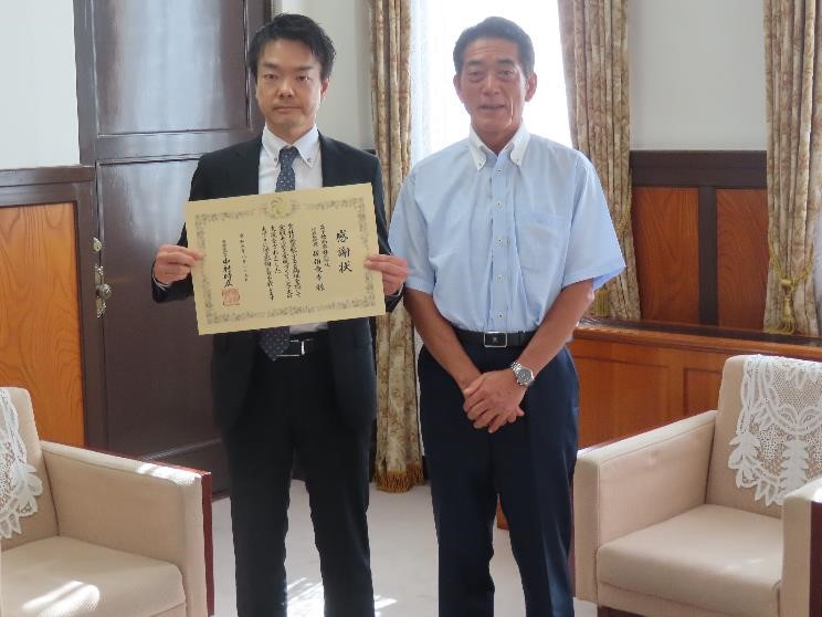 8月25日（金曜日）企業版ふるさと納税に伴う感謝状贈呈式（県庁）の画像