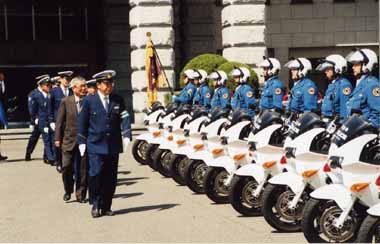 4月5日（金曜日）春の全国交通安全運動交通機動隊出動式(県庁）の画像