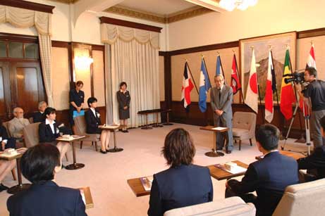 7月8日（月曜日）青年海外協力隊第1次隊員出発あいさつ