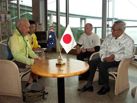 5月22日（日曜日）豪州自転車冒険家 スタン・ジャクソン氏との会談（今治市）の画像